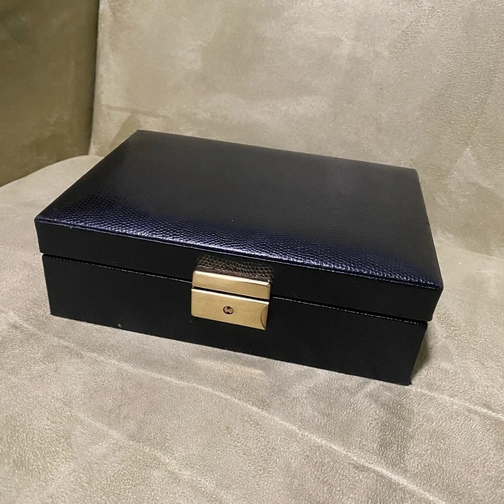 Handcrafted Leather Jewel Box with lock and key made in Spain for Neiman…